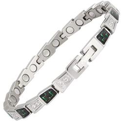 EBUTY Magnetic Bracelet for Women Sparkling Cubic Zirconia