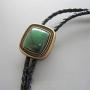 Bolo Tie for Men Turquoise Natural Stone Genuine Leather String Pendant Necklace Native Western Cowboy Bola Tie Jewelry