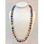 Authentic Murano Glass Millefiori Bead Necklace - Made in Italy Authentic Murano Glass Millefiori Bead Necklace - Made in Italy