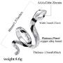 FindChic Leaf Cluster/Snake 18K Gold/Platinum Plated Long Statement Rings for Women CZ Simulated Diamond Stackable Adjustable Knuckle Cuff Rings for Women, with Gift Box