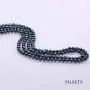 JYX Pearl Long Strand Necklace 8mm White/Black Flat Round Freshwater Pearl Necklace Sweater Necklace 48'' JYX Pearl Long Strand Necklace 8mm White/Black Flat Round Freshwater Pearl Necklace Sweater Necklace 48''