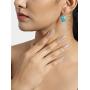YoTreasure Larimar 925 Sterling Silver Fixed Earwire Chandelier Earrings Jewelry