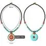 MAYTRY Original Hand-Woven Turquoise Coconut Shell Necklace, Bohemian Style Necklace MAYTRY Original Hand-Woven Turquoise Coconut Shell Necklace, Bohemian Style Necklace