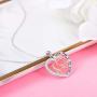 ACJNA 925 Sterling Silver Geometric Origami Elephant Pendant, Heart Engraved Keep me in Your Heart Lucky Elephant Necklace Jewelry Gift