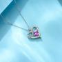 Cat Eye Jewels S925 Infinity Love Heart Necklace Sterling Silver CZ Cubic Zirconia Pendant Gifts Necklaces for Women Girls Mom
