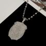 Stainless Steel Saint Michael Personalized Police Badge with Department Badge Jewelry