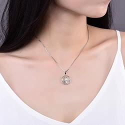 Bellrela 925 Sterling Silver Owl on The Branch Cresent Moon Pendant Necklace,18+2rolo Chain