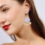 Gold Circle Round Disc Drop Earrings Small Cute Coin Dangle Hoop Earrings for Women Minimalist Jewelry for Girls