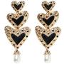 Simulated Pearl Dangle Earrings Women Rhinestone Drop Earrings Boho Jewelry