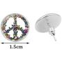 Floral Peace Sign Necklace Bracelet Earring Set
