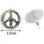 Floral Peace Sign Necklace Bracelet Earring Set
