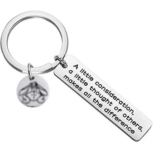 BAUNA The Pooh Bear Inspired Gifts a Little Consideration a Little Thought of Others Makes All The Difference Eeyore Quote Keychain Inspiration Gift BAUNA The Pooh Bear Inspired Gifts a Little Consideration a Little Thought of Others Makes All The Difference Eeyore Quote Keychain Inspiration Gift
