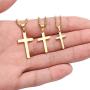 Ursteel Cross Necklace for Men, Stainless Steel Silver Black Gold Cross Pendant Necklace for Men, 16-24 Inches Box Chain