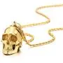 COOLSTEELANDBEYOND Large Stainless Steel Skull Pendant Necklace for Men High Polished with 30 Inches Wheat Chain COOLSTEELANDBEYOND Large Stainless Steel Skull Pendant Necklace for Men High Polished with 30 Inches Wheat Chain
