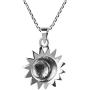 AeraVida Glinting Celestial Sun and Moon .925 Sterling Silver Pendant Necklace