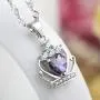 Sterling Silver Necklace Royal Crown Pendant 2 Colors Zircon 18inches 925 Box Chain Clavicle Pendant