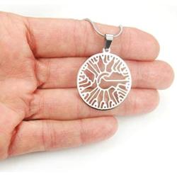 Phylogenetic Tree Necklace, 20'' Chain, Pure 304 Stainless Steel, Evolutionary Biology Tree of Life Ancestry Origin Jewelry