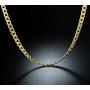 Barzel Gold Chain Necklace for Women, Men, Boys & Girls 18k Gold Plated Diamond Cut Curb/Cuban Link Chain Necklace 5MM for Men, Women & Teens - Made in Brazil