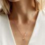 Hidepoo Horse Gifts for Girls, 14K Rose Gold Plated Horse Pendant Necklace Kids Heart Initial Necklace Dainty Horse Jewelry Girls Horse Necklace Horse Gifts for Girls Women