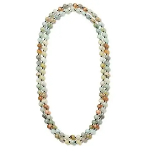 SWEETRAINBOWN Colored Glass Beaded Sweater Necklace,Long Endless Handmade Strand Necklace Knotted Jewelry Costume 8 MM Infinity Gemstone Necklace SWEETRAINBOWN Colored Glass Beaded Sweater Necklace,Long Endless Handmade Strand Necklace Knotted Jewelry Costume 8 MM Infinity Gemstone Necklace