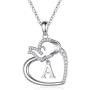 IEFSHINY Elephant Gifts Elephant Necklaces for Women, Good Luck Elephant Love Heart Pendant Necklace Lucky Elephant Jewelry for Women Girls Friends