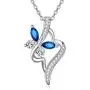 Butterfly Necklace 925 Sterling Silver Infinity Pendant CZ Chain Fashion Jewelry for Women Teen Girls