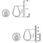 LeCalla Sterling Silver Jewelry Italian Design Drop Shape Hoop Earrings for Women