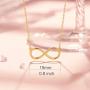 Carleen 14K Solid Real Gold Well Crafted Small Cute Infinity Pendant Necklace Dainty Simple Fine Jewelry Gifts for Women Girls Teens with 16+2 Solid Gold Chain，19x8mm
