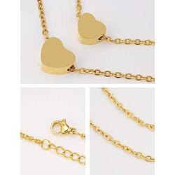 Makone Heart Necklace Gold 18k Layered Choker Necklace Gift for Women Girls Necklace Adjustable Layering Jewelry Set