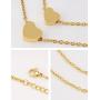 Makone Heart Necklace Gold 18k Layered Choker Necklace Gift for Women Girls Necklace Adjustable Layering Jewelry Set