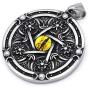 Gungneer Wiccan Pentagram Necklace Stainless Steel Pendant Keel Chain Protection Pentacle Jewelry for Men Women