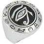 Gungneer Silvertone Mens Stainless Steel Egypt Eye of Horus Ring Symbol of Protection Talisman Amulet Jewelry Gungneer Silvertone Mens Stainless Steel Egypt Eye of Horus Ring Symbol of Protection Talisman Amulet Jewelry