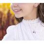 Girls Sterling Silver First Communion High-end Simulated Crystal Birthstone Cross Necklace with Cultured Pearl