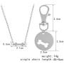 MIXIA 2pcs/Set Dog Bone Charm Necklace Collar Matching Friendship Best Friend Keyring Jewelry Pet Jewelry Dog Lover Gift Set