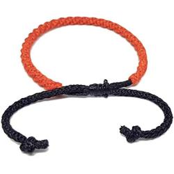 Handmade Thai Woven String Bracelet | Wax Cotton Knot Thread Wristband | Adjustable Unisex Friendship Band For Men and Women