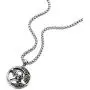 COOLSTEELANDBEYOND Stainless Steel Large Circle Pirate Skull Pendant Necklace for Men, 30 in Chain, Gothic Tribal COOLSTEELANDBEYOND Stainless Steel Large Circle Pirate Skull Pendant Necklace for Men, 30 in Chain, Gothic Tribal