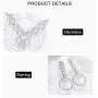 Masiter Rhinestone Necklace Crystal Earrings Glitter Tennis Chain 2Pcs Wedding Bridal Bridesmaid Costume Jewelry Set for Women and Girls