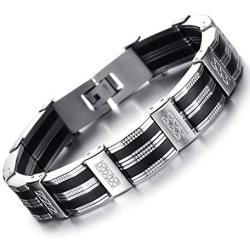 Ostan Mens stainless steel Chain Link Bracelet