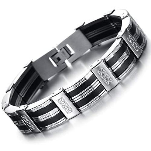 Ostan Mens stainless steel Chain Link Bracelet