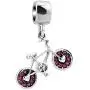 SexyMandala Travel Bike Dangle Bicycle Cycling Sports Pink Crystal Charms for Bracelet SexyMandala Travel Bike Dangle Bicycle Cycling Sports Pink Crystal Charms for Bracelet