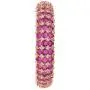 Ratnavali Jewels Jewels CZ Zirconia Gold Tone Red Diamond Elegant Bollywood Wedding Kada Bangles Jewelry Women