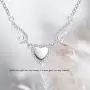ACJFA 925 Sterling Silver Love Heart Angel Wings Cremation Jewelry for Ashes Memorial Urn Pendant Necklace for Women Gift