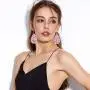 Womens Leather Earrings,Genuine Leather Drop Dangle Earrings Boho Big Statement Teardrop Earrings for Summer