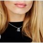 Dancing Diamond''Love Wrapped'' Heart Pendant Necklace in 925 Sterling Silver by Parade of Jewels (1/6 ct.tw.), 18''