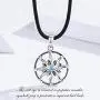 Eusense Evil Eye Necklace Sterling Silver Hamsa Necklaces Hand of Fatima Pendant for Women Eusense Evil Eye Necklace Sterling Silver Hamsa Necklaces Hand of Fatima Pendant for Women