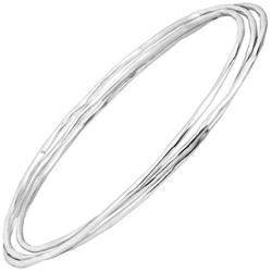 Silpada Empowered Set of Three Bangle Bracelets in Rhodium-Plated Sterling Silver