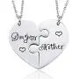 starchenie BFF Best Friend Necklaces for 2/3/4 Girls Fashion Rhinestone Crystal Puzzle Friendship Pendant Necklaces