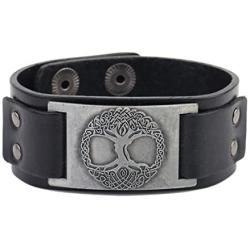 Skyrim Tree of Life Sigil Charm Snap Button Bangle Viking Runes Amulet Bracelet for Men and Women