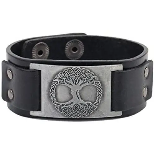 Skyrim Tree of Life Sigil Charm Snap Button Bangle Viking Runes Amulet Bracelet for Men and Women Skyrim Tree of Life Sigil Charm Snap Button Bangle Viking Runes Amulet Bracelet for Men and Women