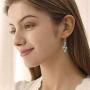 WINNICACA Music Note Earrings Sterling Silver Created Opal Musical Jewelry for Dance Lovers for Women Her Teacher